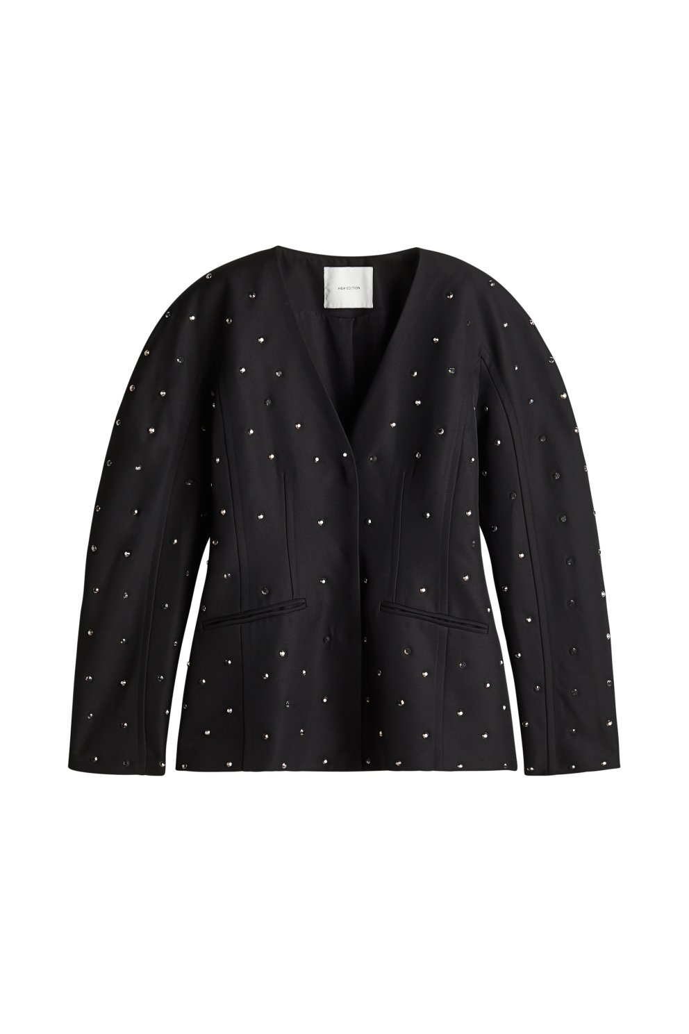 Skemmtilegur pallíettuskreyttur blazer úr hátíðarlínu H&M. 20% afsláttur af öllum vörum ef verslað er fyrir 4.000 kr. eða meira.